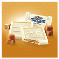 slide 5 of 17, GHIRARDELLI White Chocolate Squares with Caramel Filling, 5 oz