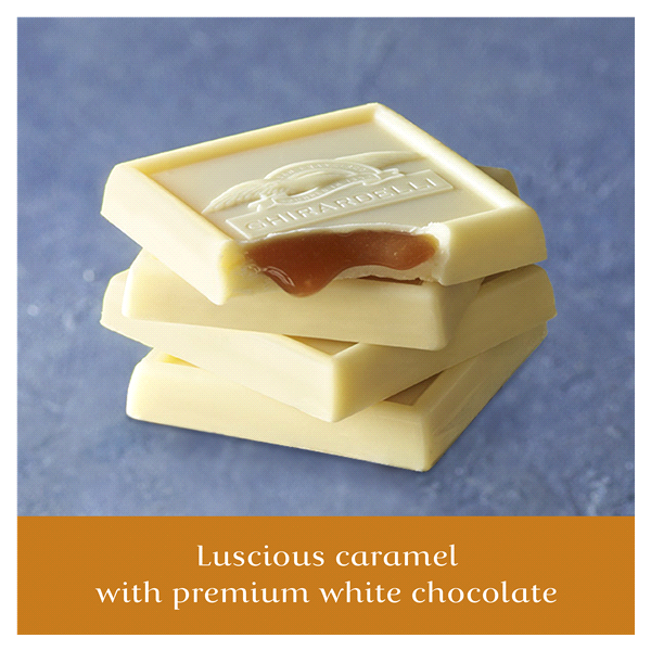 slide 11 of 17, GHIRARDELLI White Chocolate Squares with Caramel Filling, 5 oz