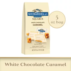 Ghirardelli White Chocolate Squares with Caramel Filling, 5 oz Bag