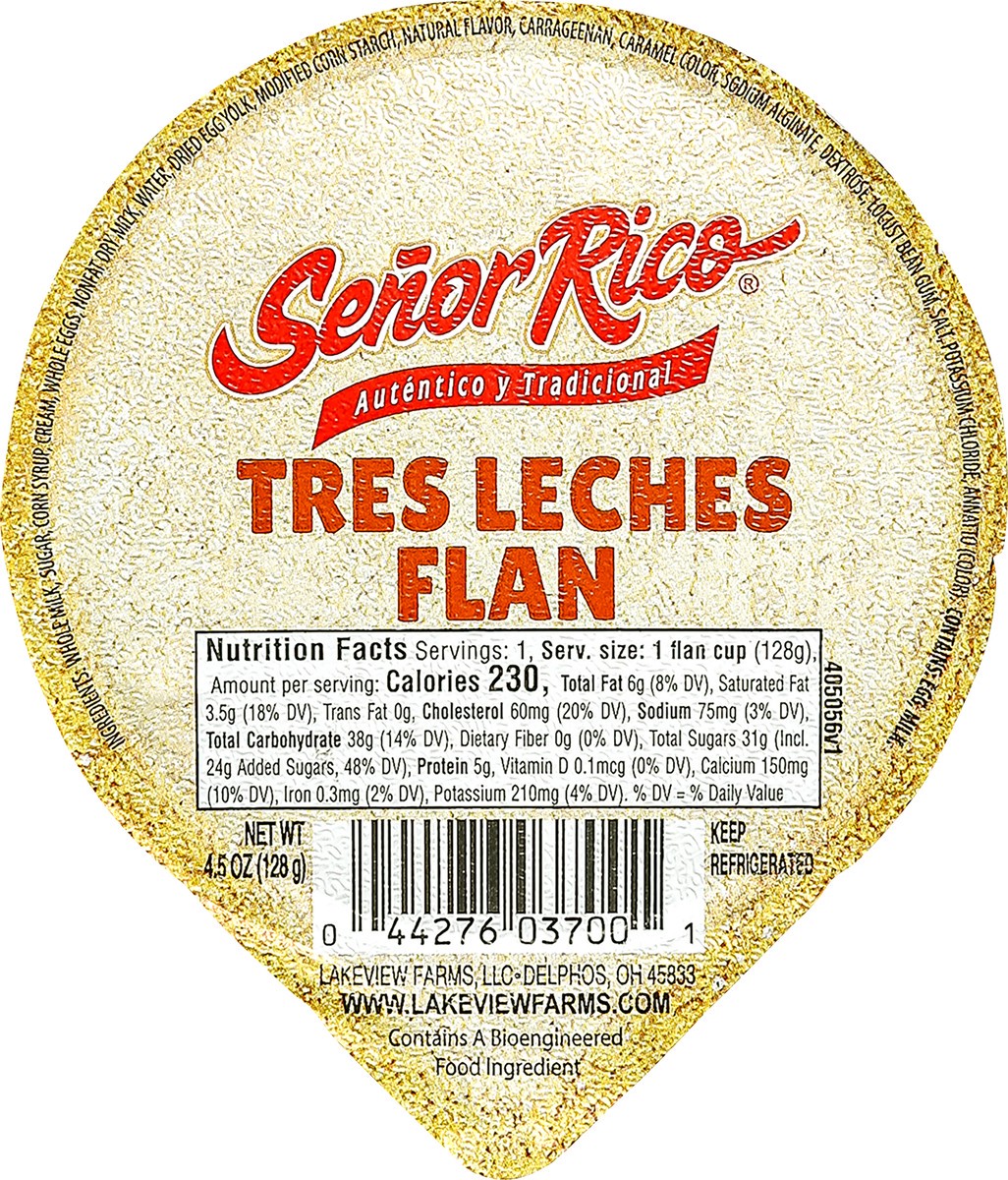 slide 8 of 9, Senor Rico Señor Rico Tres Leches Flan 4.5oz, 4.5 oz