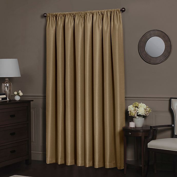 slide 2 of 4, Maytex Emery Rod Pocket Insulated 100% Blackout Window Curtain Panel - Maize, 84 in