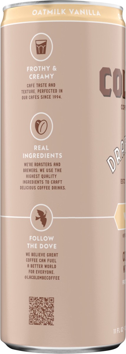 slide 4 of 11, La Colombe Coffee, Oatmilk Vanilla Latte, 11 fl oz Cans, 11 fl oz