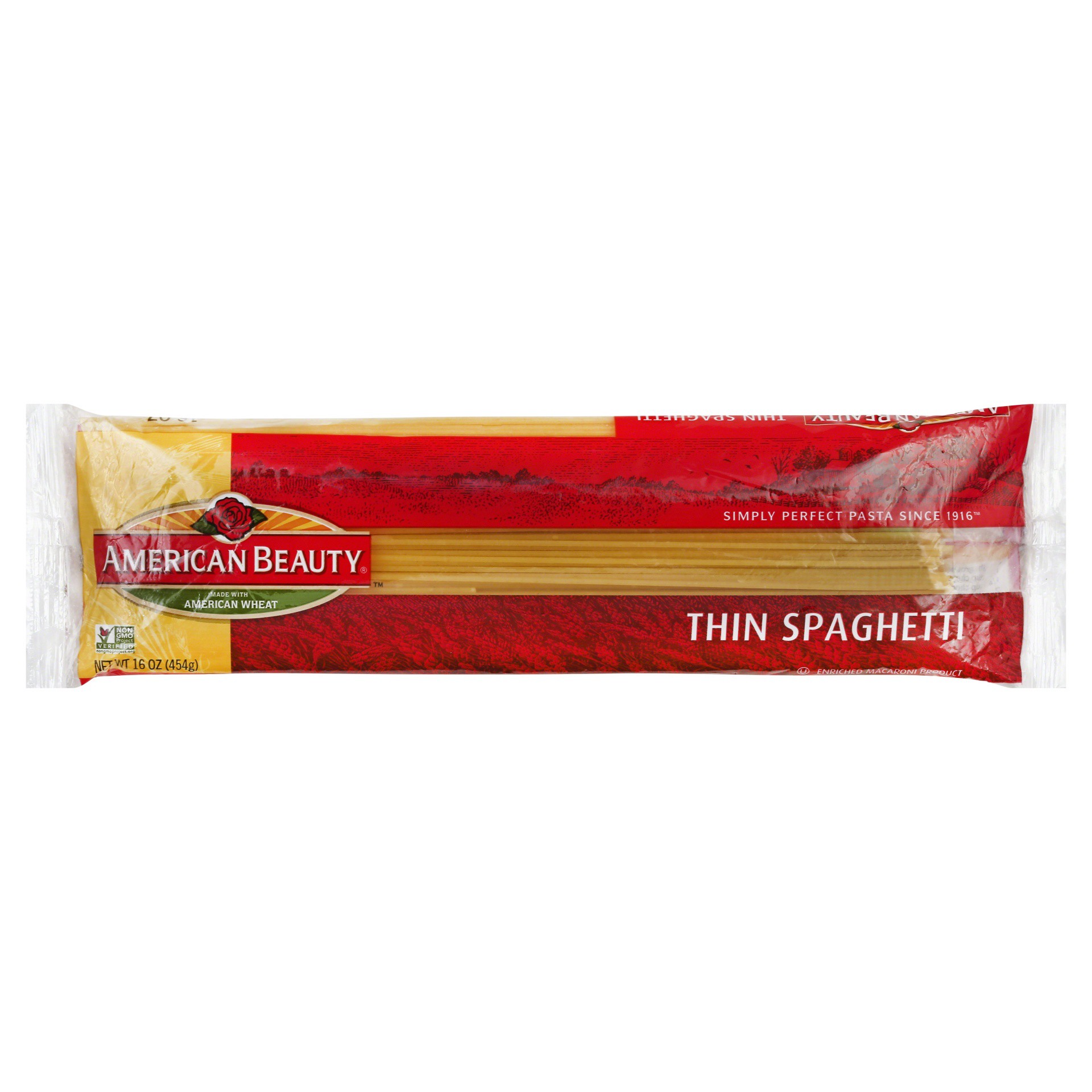 slide 1 of 9, American Beauty Thin Spaghetti, 16 oz