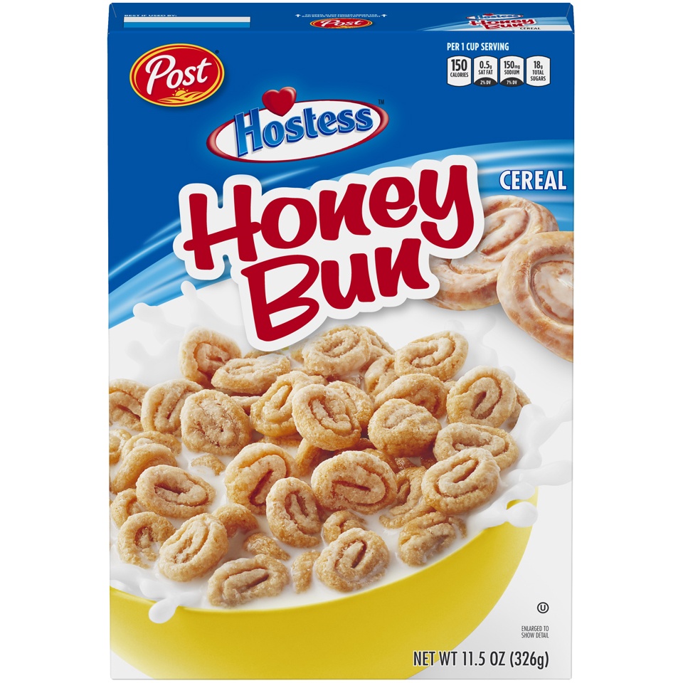 slide 1 of 8, Post Hostess Honey Bun Cereal, 11.5 oz