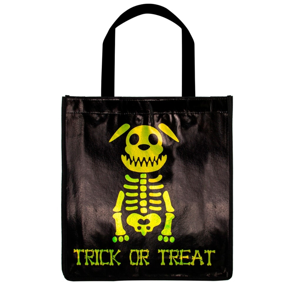 slide 1 of 1, Holiday Home Reflective Tret Bag - Skeleton Dog, 1 ct