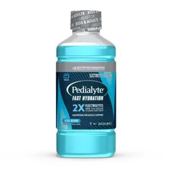 Pedialyte Fast Hydration Iced Berry Electrolyte Solution 33.8 fl oz