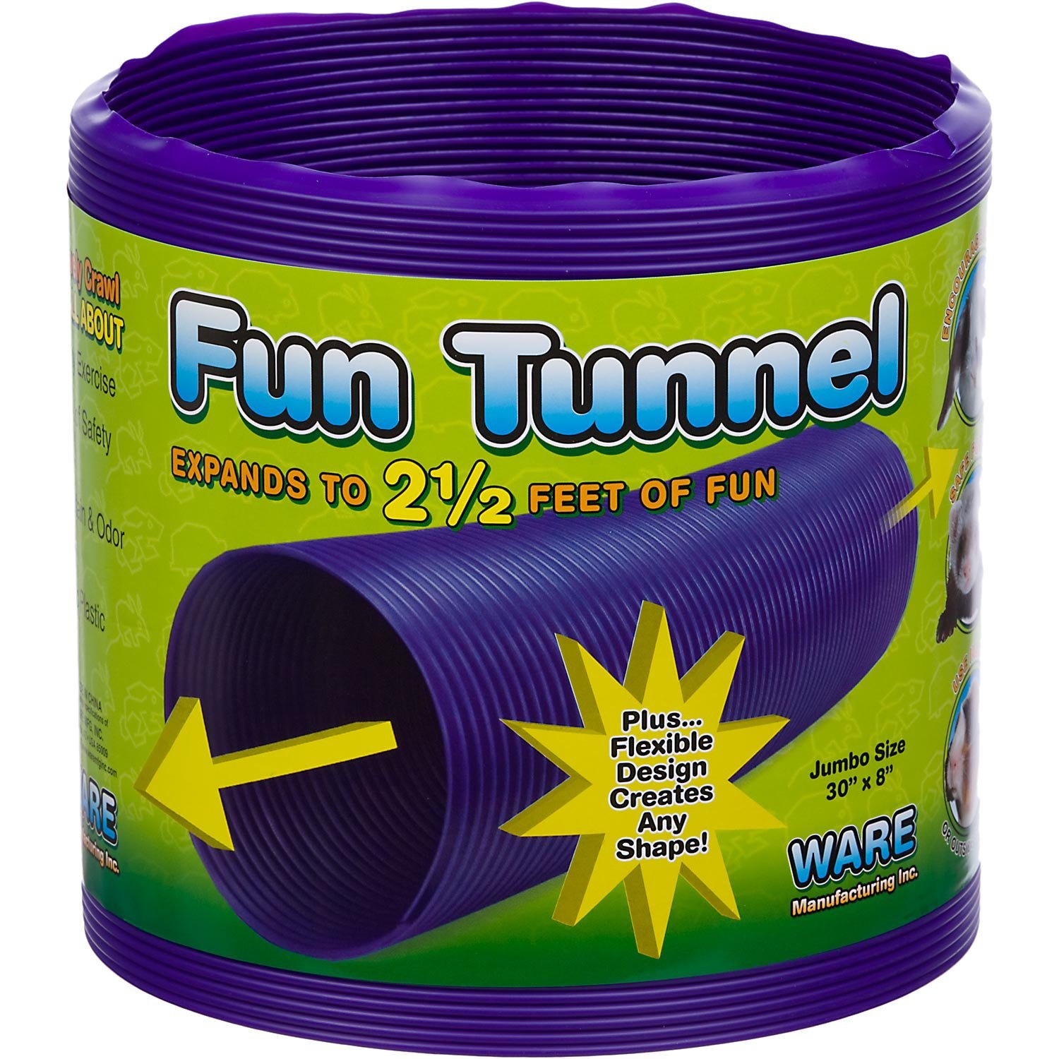 slide 1 of 1, Ware Pet Products Fun Tunnel for Small Animals, MED