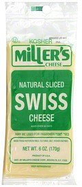 slide 1 of 1, Miller's Sliced Swiss Cheese, 6 oz