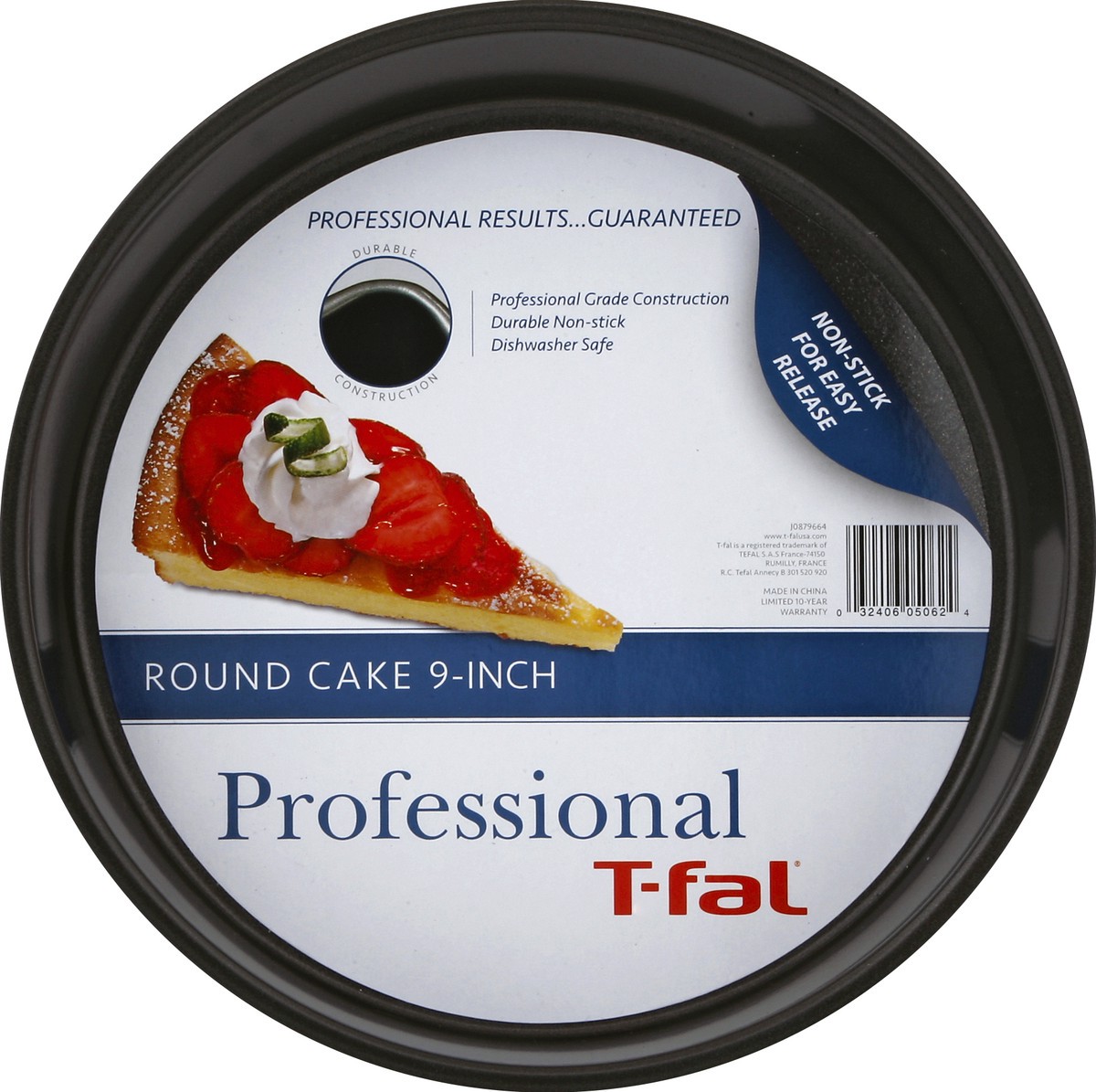 slide 4 of 4, T-Fal Round Cake Pan 9 Inch, 1 ct