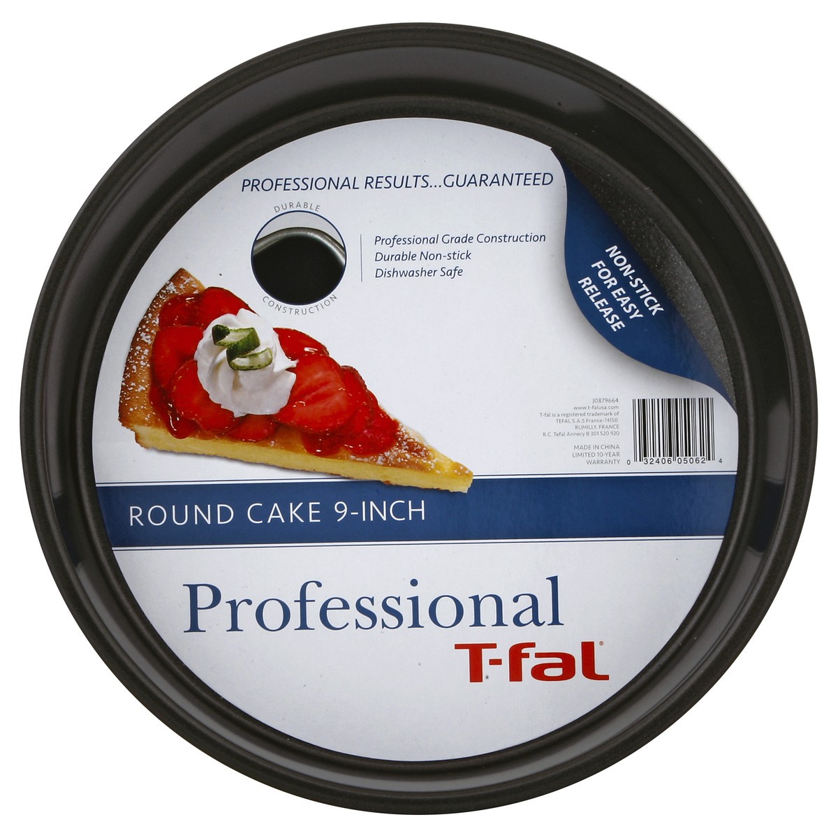 slide 2 of 4, T-Fal Round Cake Pan 9 Inch, 1 ct
