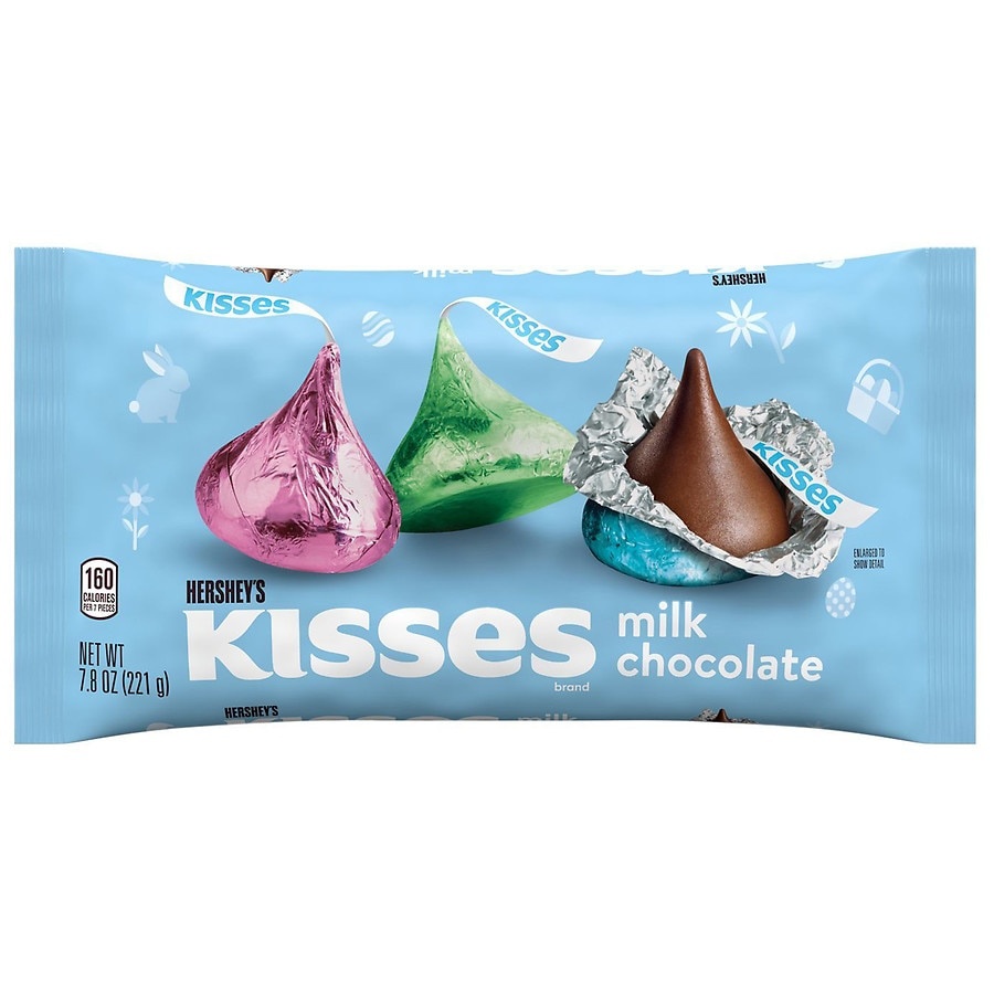 slide 1 of 1, Hershey's Kisses Candy, Easter, Bag, 7.8 oz