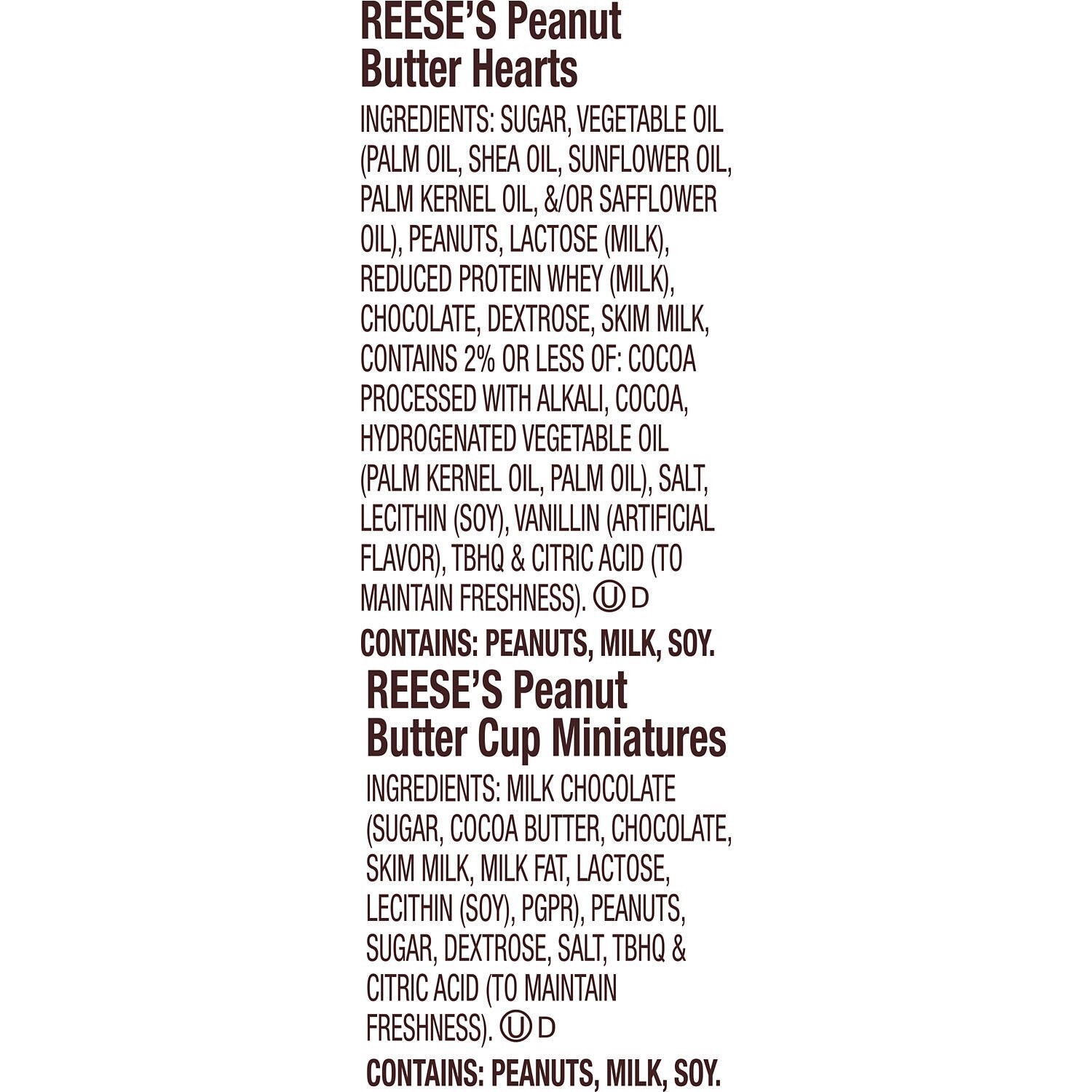 slide 3 of 8, Reese's Milk Chocolate And Peanut Butter Hearts And Miniatures, Valentine's Day Candy, 23.75 Oz, 21.49 oz