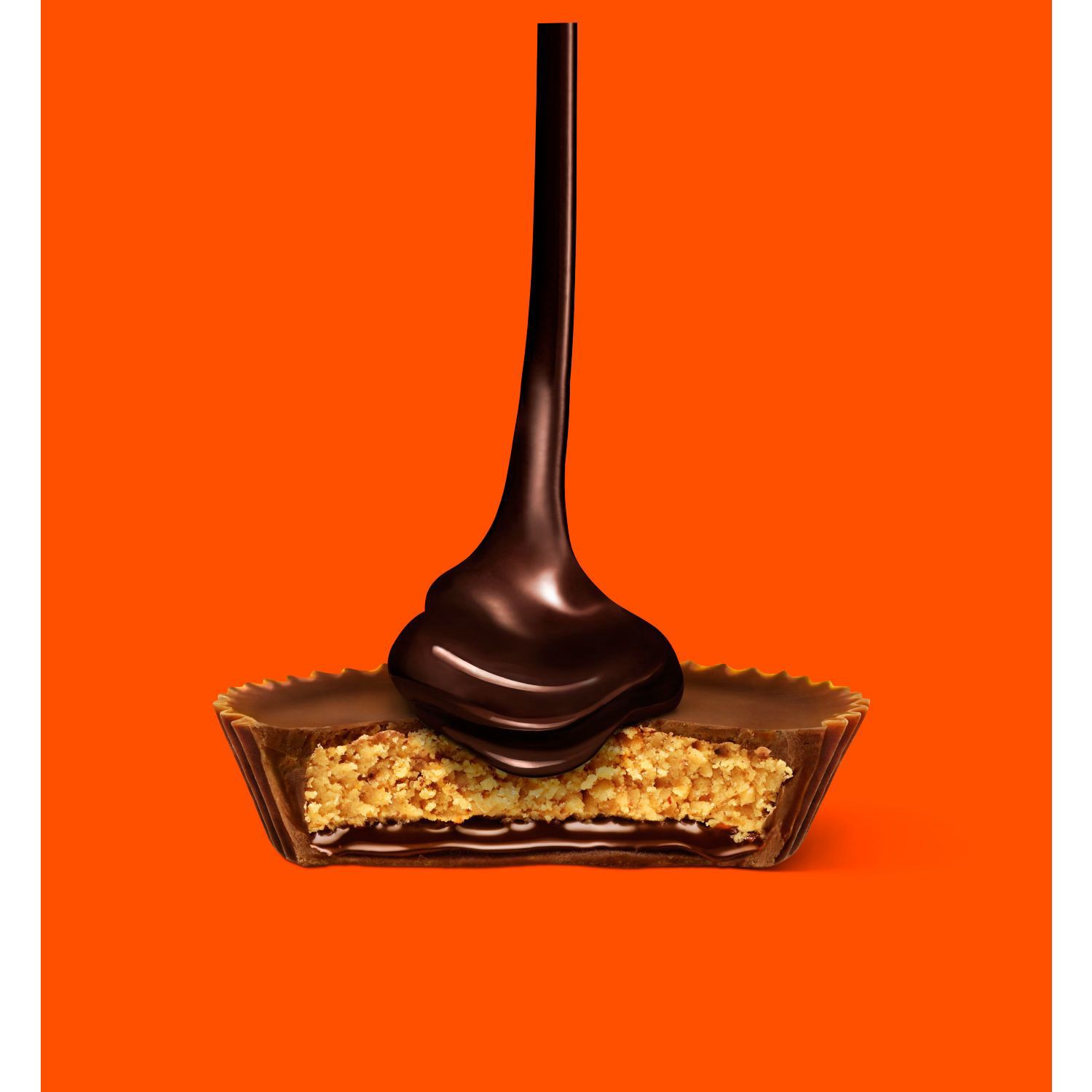 slide 7 of 7, REESE'S Chocolate Lava Milk Chocolate Snack Size Peanut Butter Cups, Candy Bag, 9.35 oz, 9.35 oz