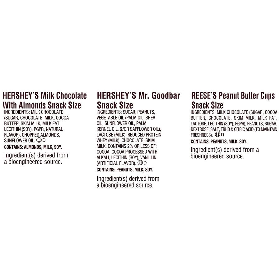 slide 4 of 4, HERSHEY'S and REESE'S Assorted Chocolate Flavored Snack Size, Candy Party Pack, 29.2 oz, 29.2 oz