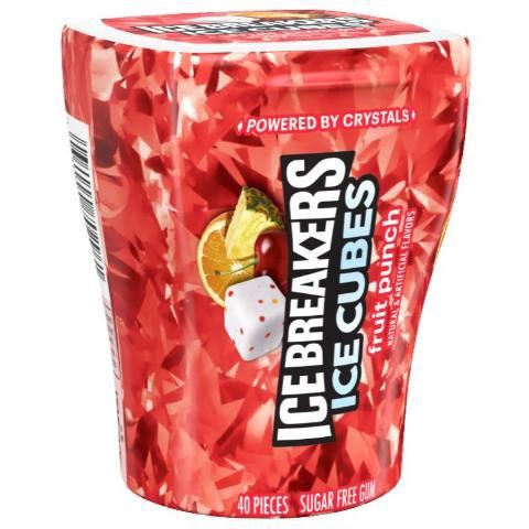 slide 1 of 1, Ice Breakers Ice Cubes Fruit Punch, 3.24 oz
