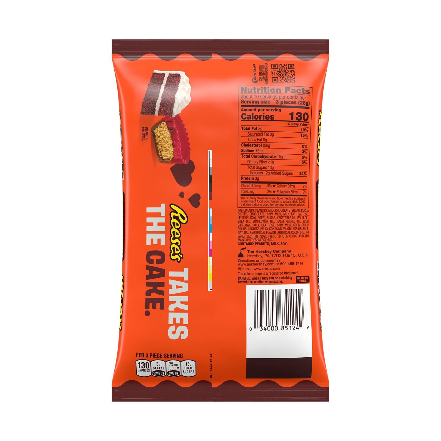 slide 4 of 7, REESE'S Miniatures Milk Chocolate and Red Velvet Flavored Creme Peanut Butter Cups, Valentine's Candy Bag, 9.3 oz, 9.3 oz