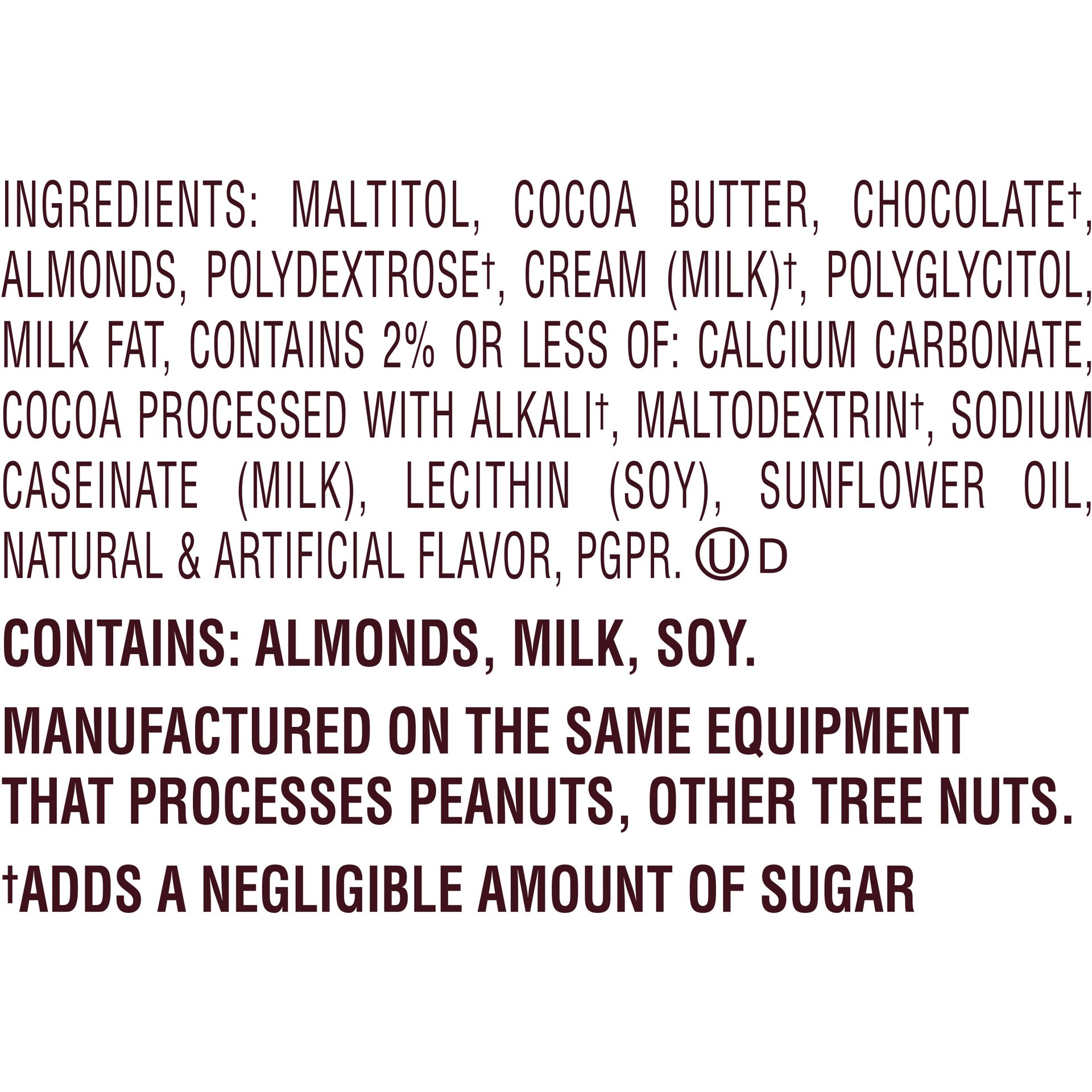 slide 6 of 11, HERSHEY'S Zero Sugar Chocolate with Almonds Candy Bag, 5.1 oz, 5.1 oz
