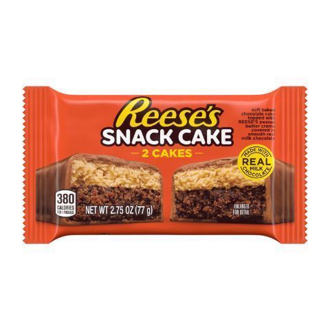 slide 1 of 1, Reese's Milk Chocolate Crunchy Peanut Butter Snack Cake, 2.75 oz