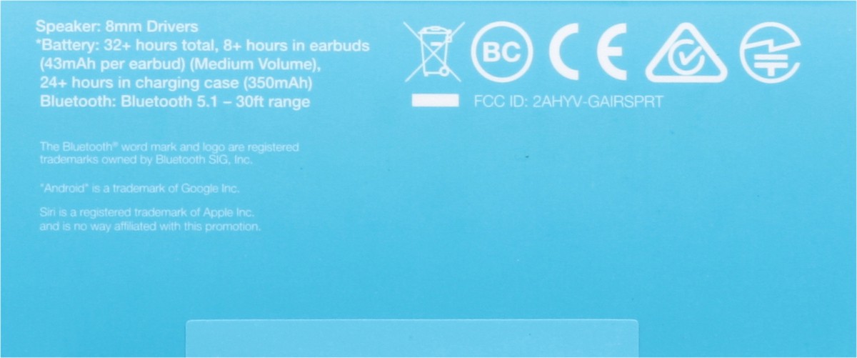 slide 3 of 13, JLab Teal Go Air Sport True Wireless Earbuds 1 ea, 1 ct