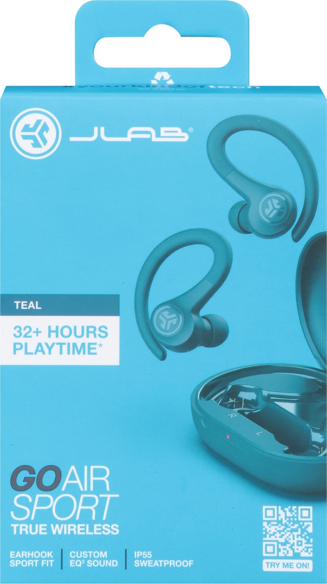 slide 5 of 13, JLab Teal Go Air Sport True Wireless Earbuds 1 ea, 1 ct