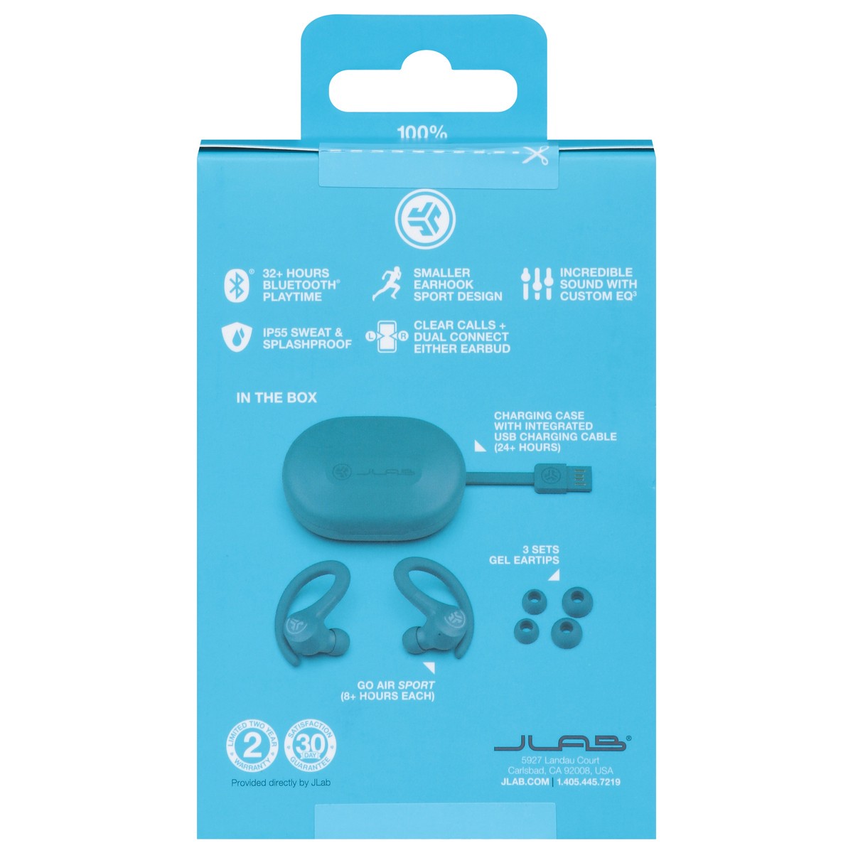 slide 4 of 13, JLab Teal Go Air Sport True Wireless Earbuds 1 ea, 1 ct