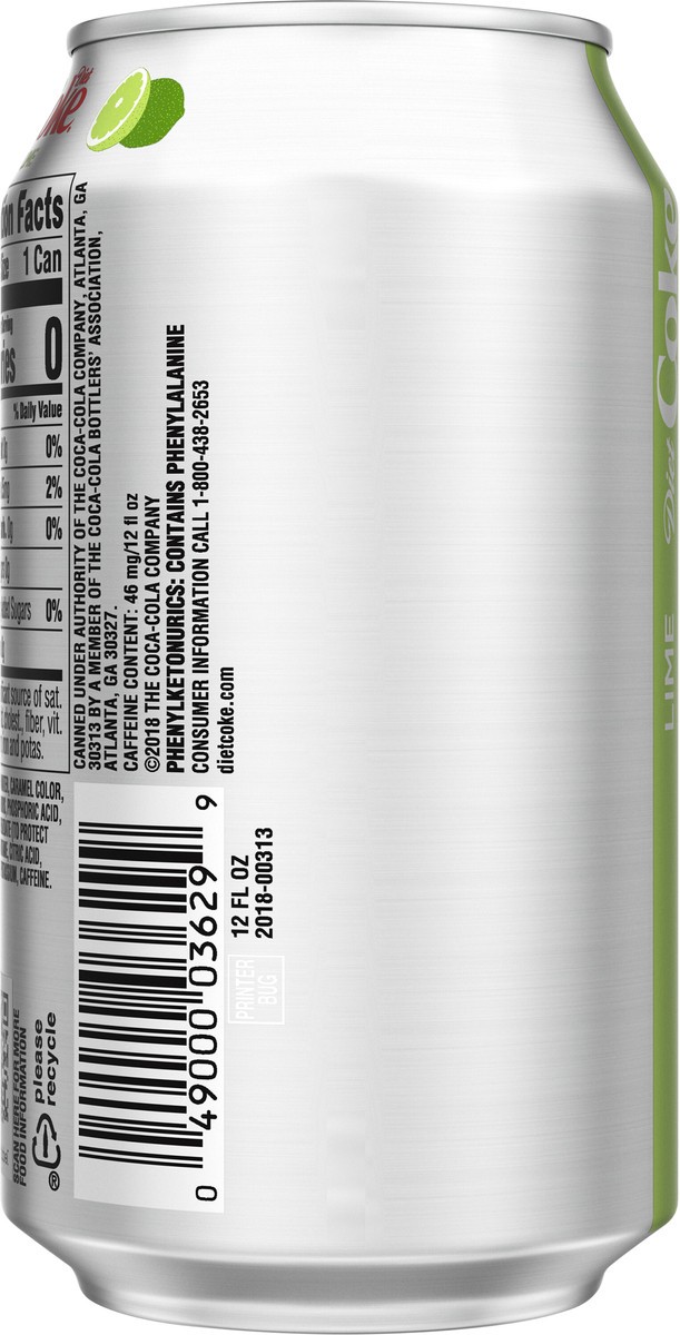 slide 9 of 12, Diet Coke with Lime Can, 12 fl oz, 12 oz