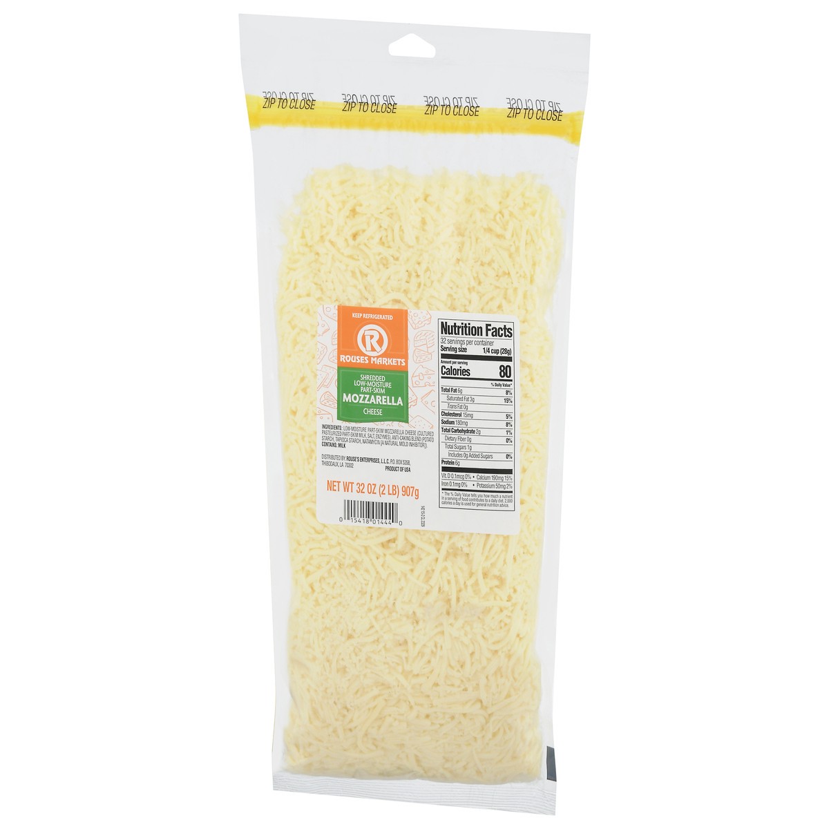 slide 3 of 9, Rouses Markets Low Moisture Part Skim Mozzarella Shredded Cheese 32 oz, 32 oz
