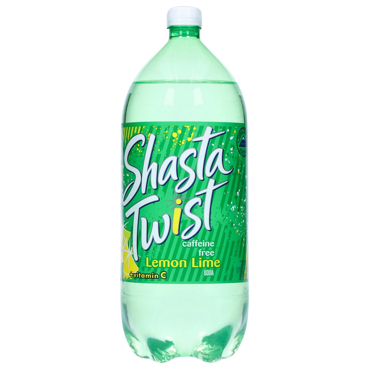 slide 3 of 9, Shasta Twist Caffeine Free + Vitamin C Lemon Lime Soda 2 l, 67.6 oz