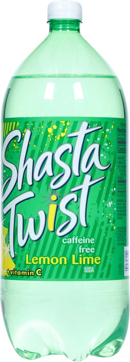 slide 5 of 9, Shasta Twist Caffeine Free + Vitamin C Lemon Lime Soda 2 l, 67.6 oz