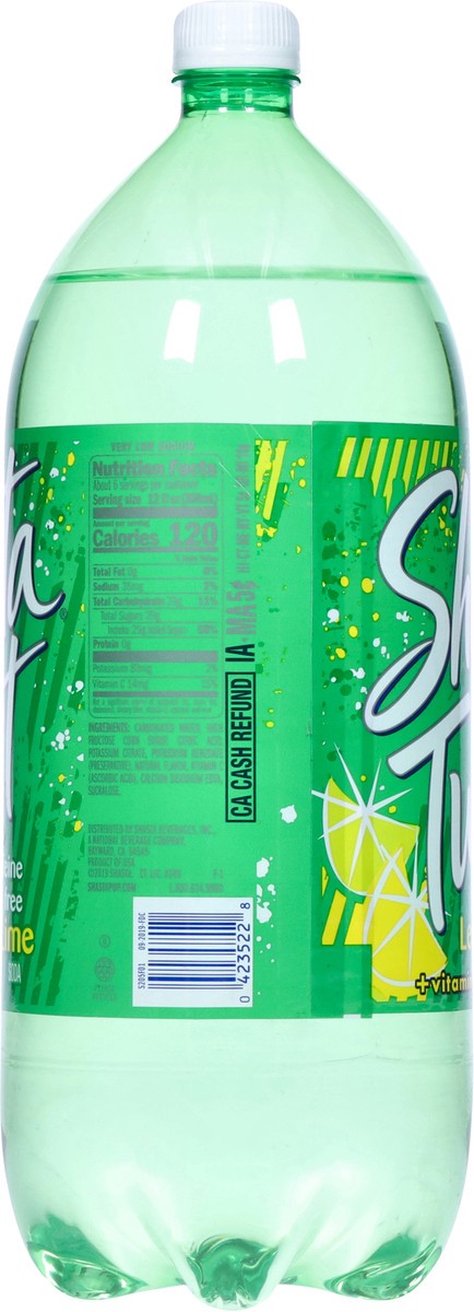 slide 7 of 9, Shasta Twist Caffeine Free + Vitamin C Lemon Lime Soda 2 l, 67.6 oz