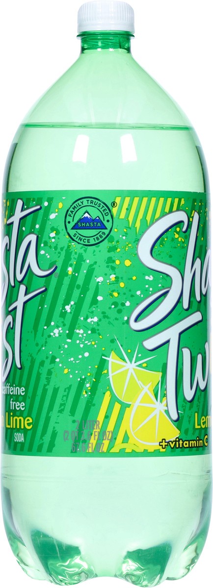 slide 8 of 9, Shasta Twist Caffeine Free + Vitamin C Lemon Lime Soda 2 l, 67.6 oz