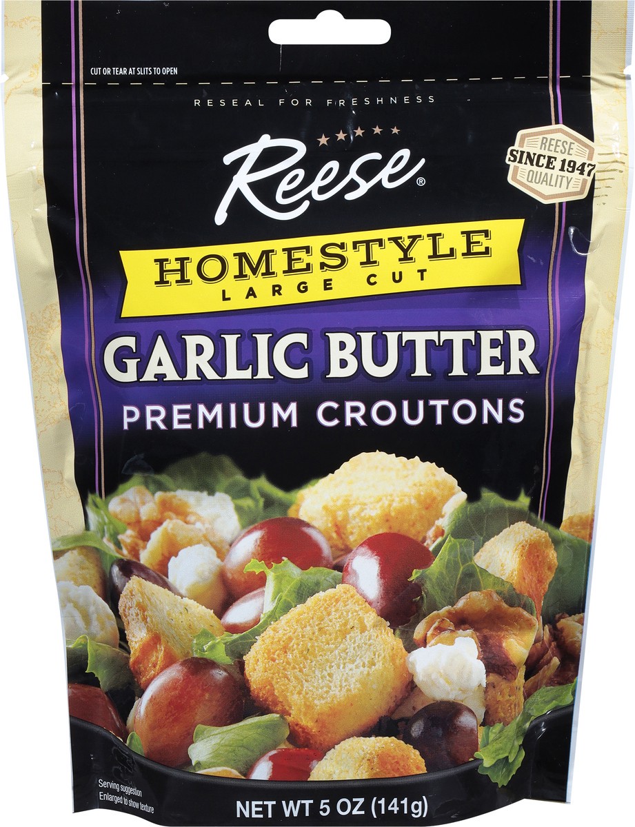 slide 9 of 9, Reese Homestyle Large Cut Premium Garlic Butter Croutons 5 oz, 5 oz