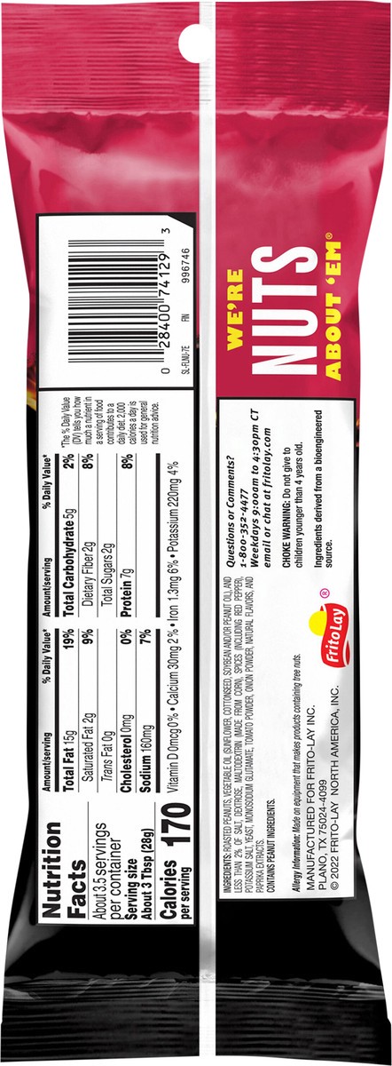 slide 8 of 8, Nut Harvest Peanuts Flamin Hot Flavored 3.35 Oz, 3.33 oz