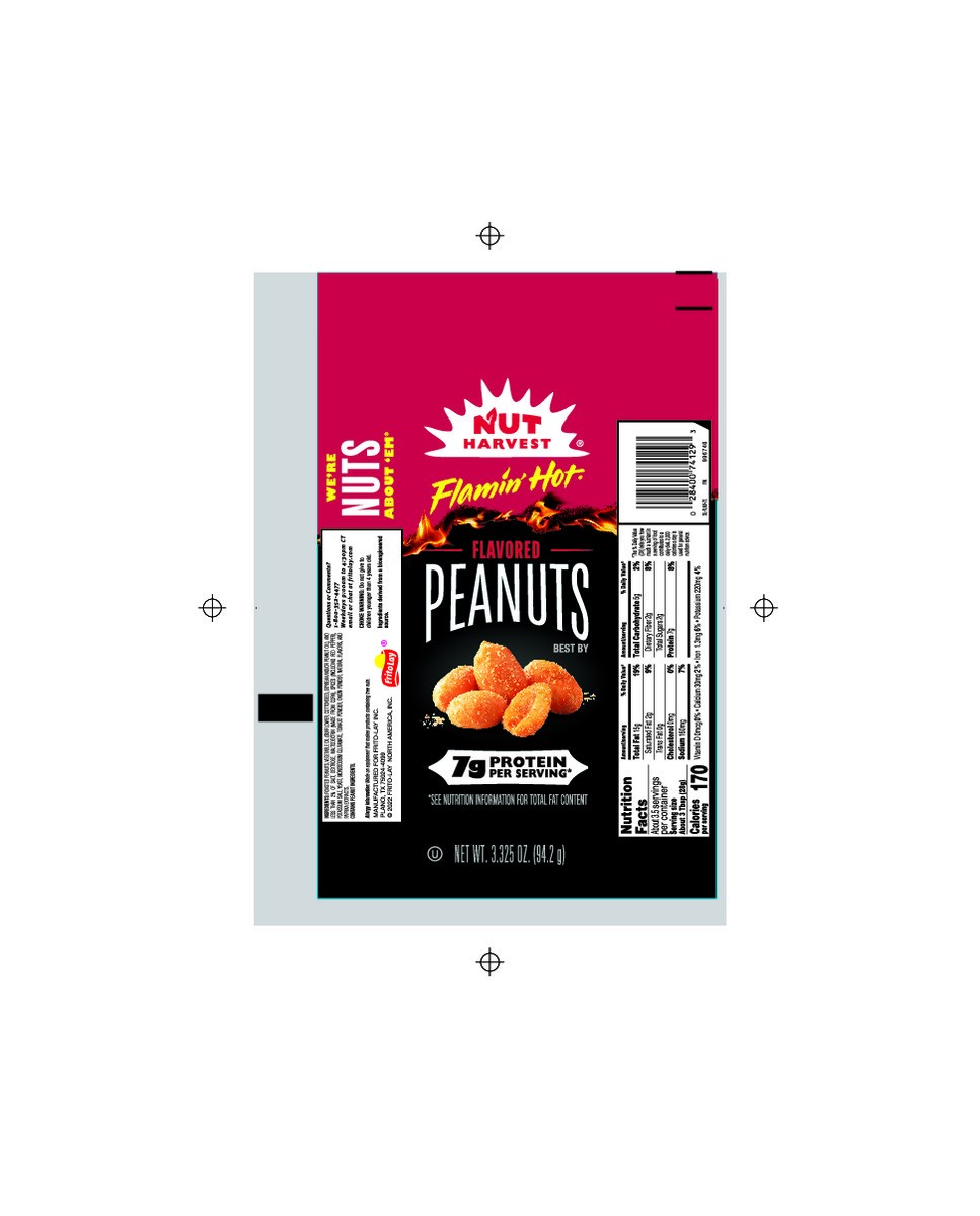 slide 3 of 8, Nut Harvest Peanuts Flamin Hot Flavored 3.35 Oz, 3.33 oz