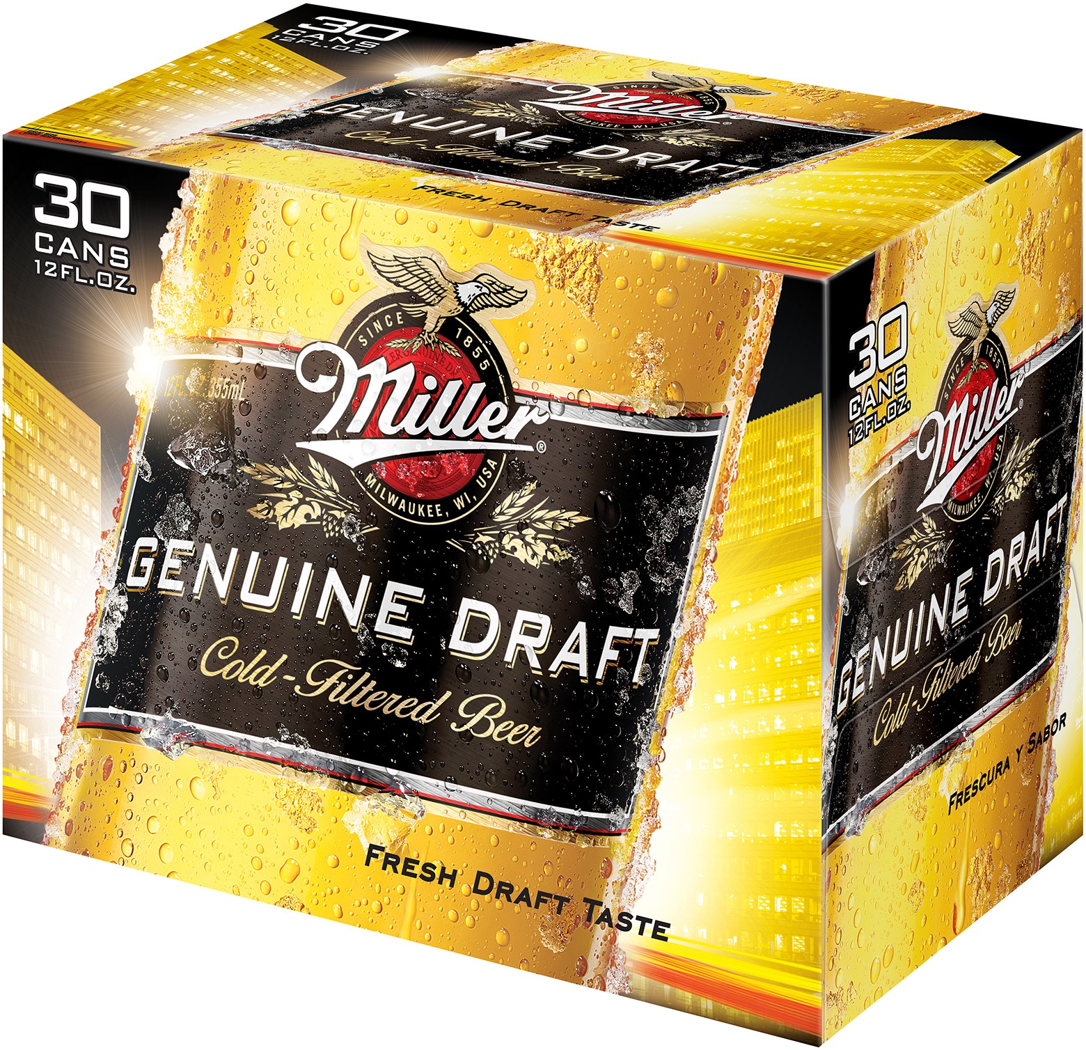 slide 1 of 4, Miller Genuine Draft Beer, 30 ct; 12 fl oz