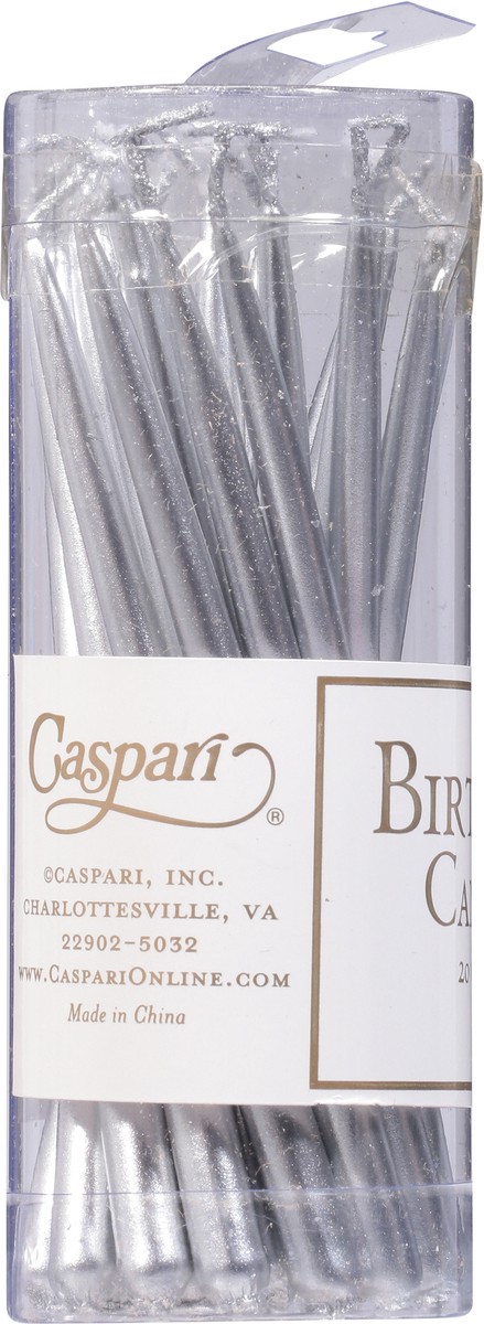 slide 5 of 11, Caspari Silver Birthday Candles 20 ea, 20 ct