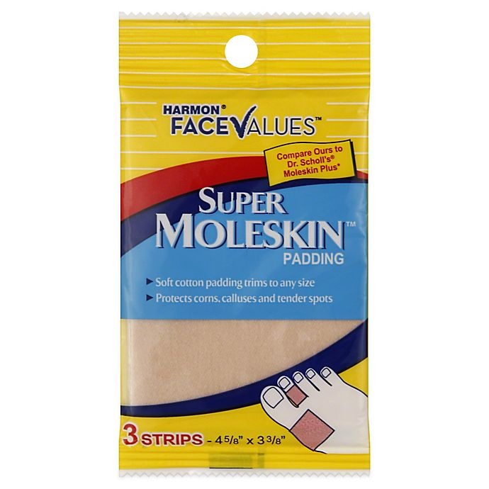 slide 1 of 2, Harmon Face Values Super Moleskin Padding, 3 ct