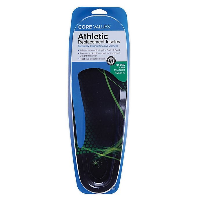 slide 1 of 2, Core Values Athletic Series Men's Insoles, 1 ct