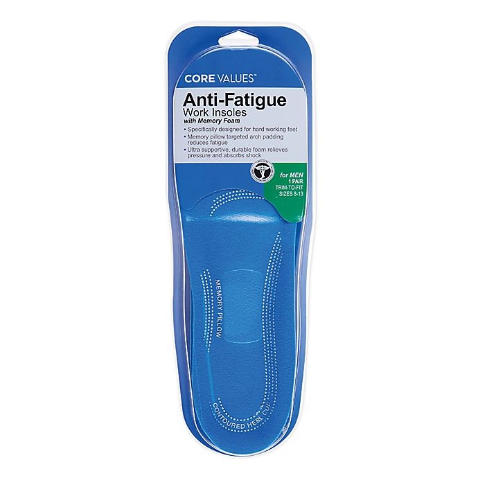 slide 1 of 2, Core Values Anti-Fatigue Men's Insoles, 1 ct