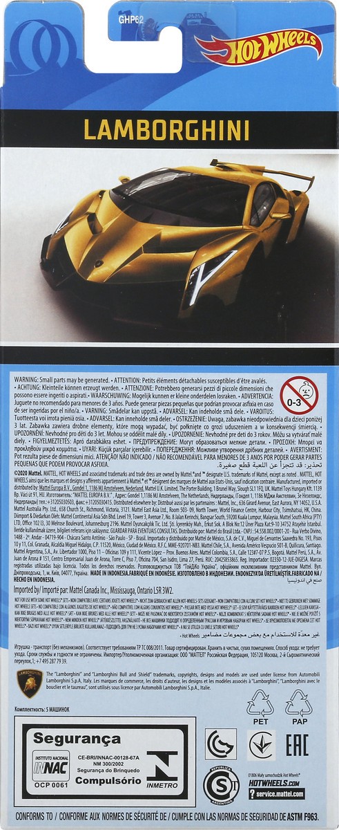 slide 6 of 9, Hot Wheels Lamborghini Toy Vehicle 1 ea, 1 ct