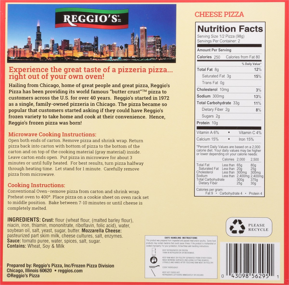 slide 7 of 13, Reggio's Premium Chicago Style Butter Crust Cheese Pizza 7 oz, 7 oz