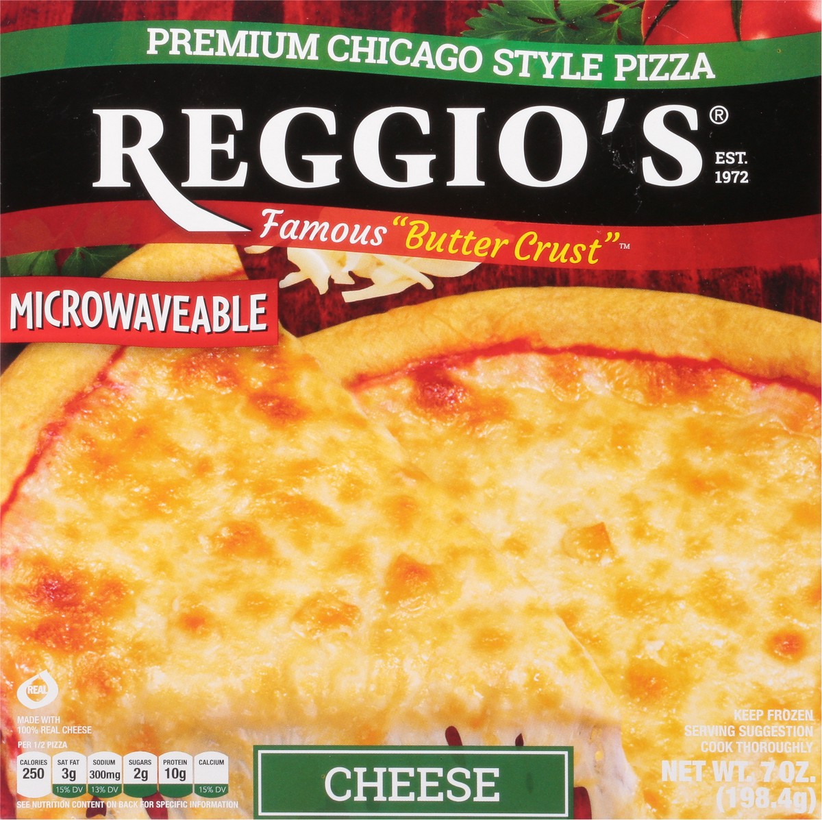 slide 2 of 13, Reggio's Premium Chicago Style Butter Crust Cheese Pizza 7 oz, 7 oz