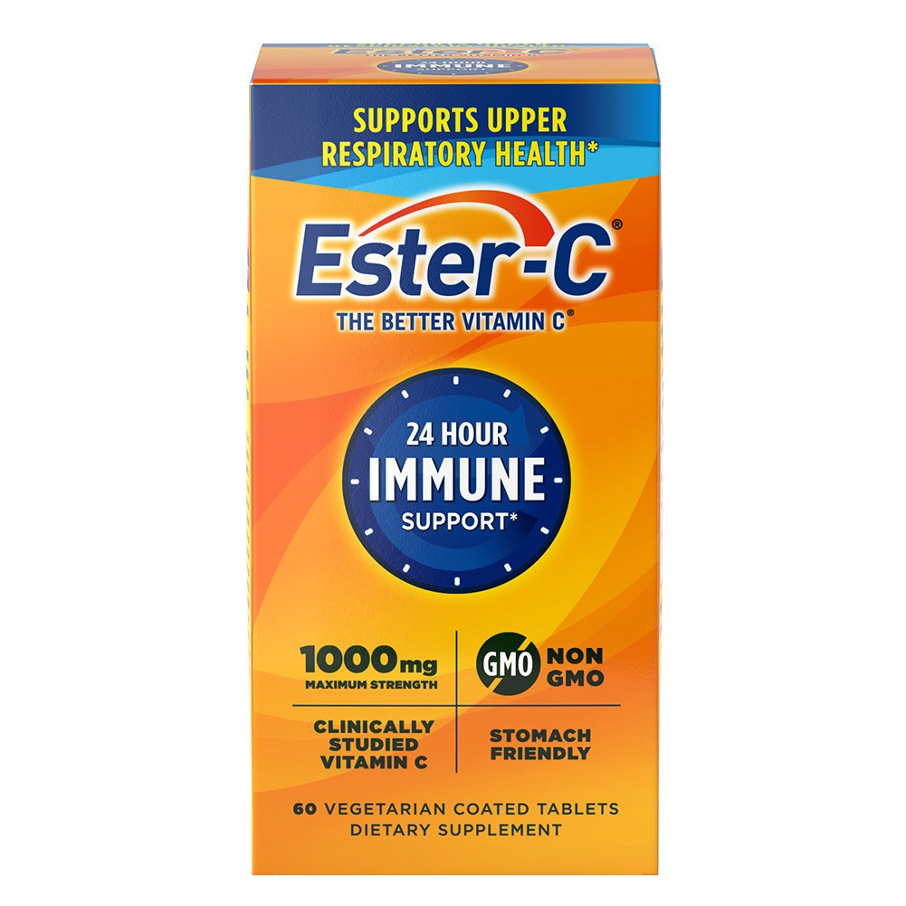 slide 1 of 5, Ester-C Vitamin C, Immune Support Tablets, 1000 Mg, 60 Ct, 60 ct