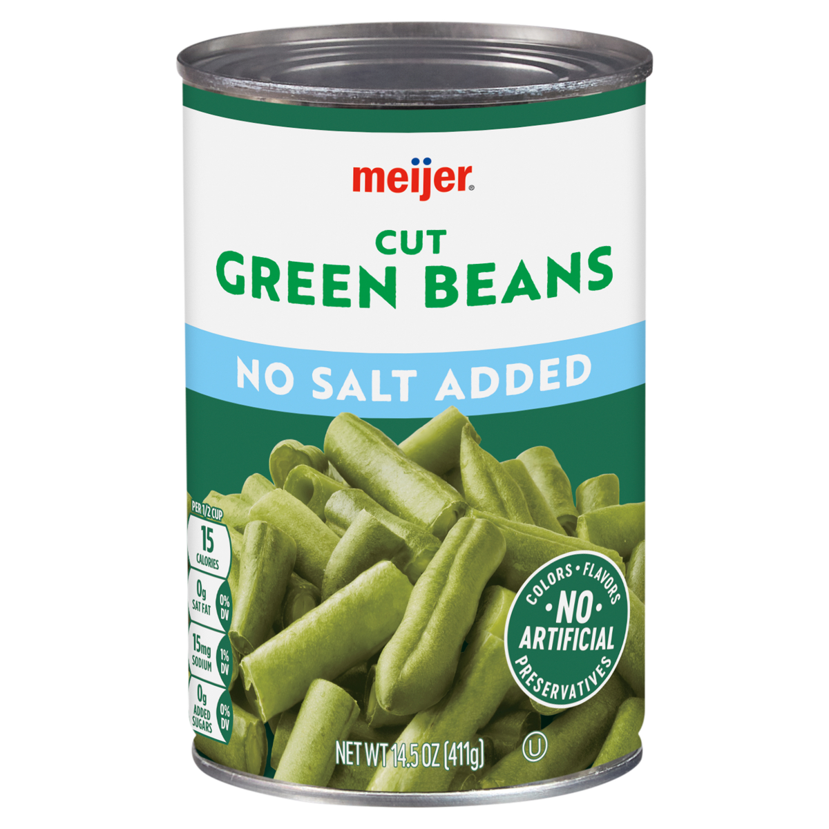 slide 1 of 3, Meijer Cut Blue Lake Green Beans, 14.5 oz