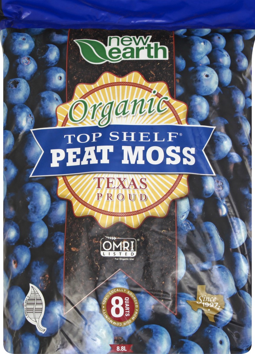 slide 7 of 9, New Earth Top Shelf Organic Peat Moss 8.8 lt, 8.80 l