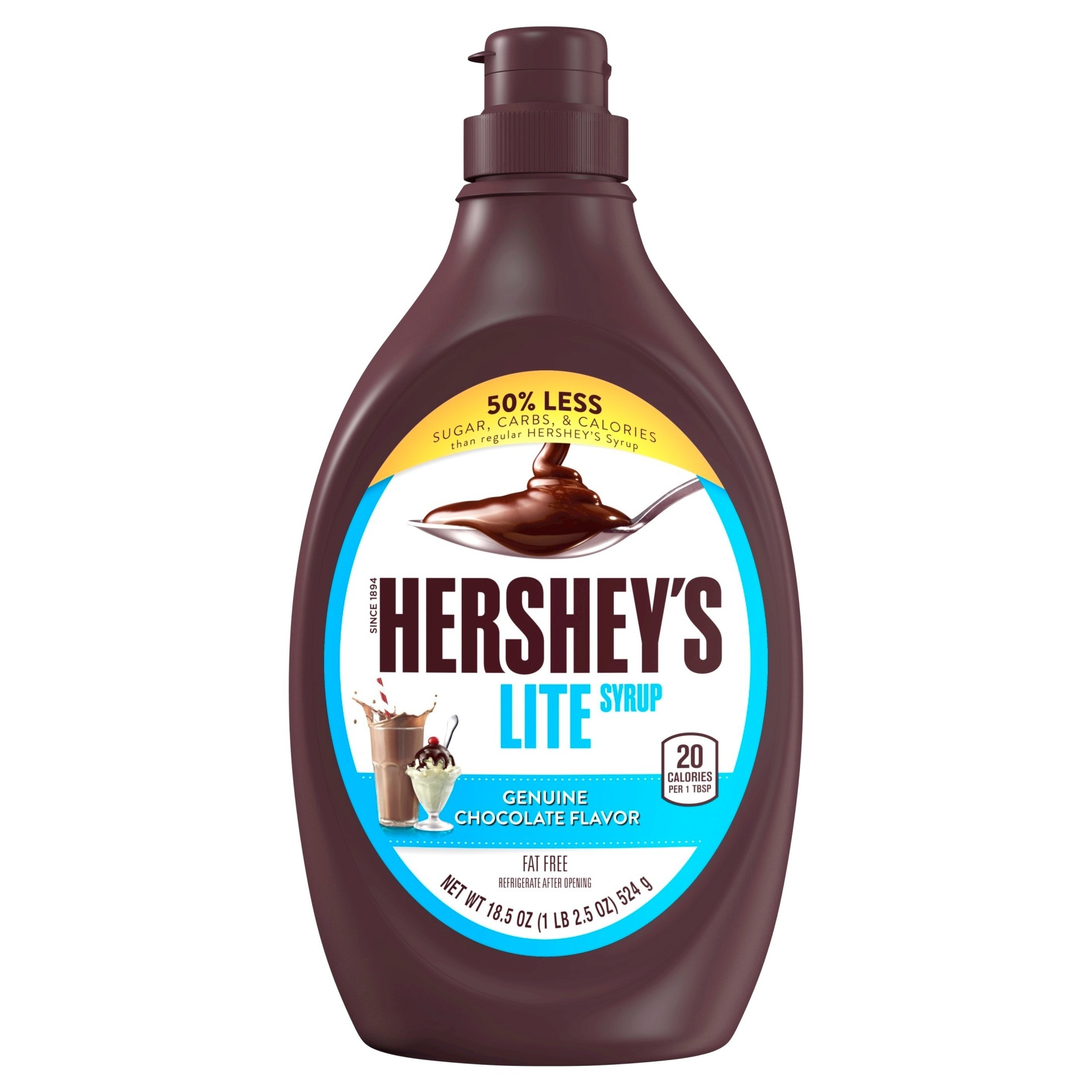 slide 1 of 4, Hershey's Lite Chocolate Syrup, 18.5 oz