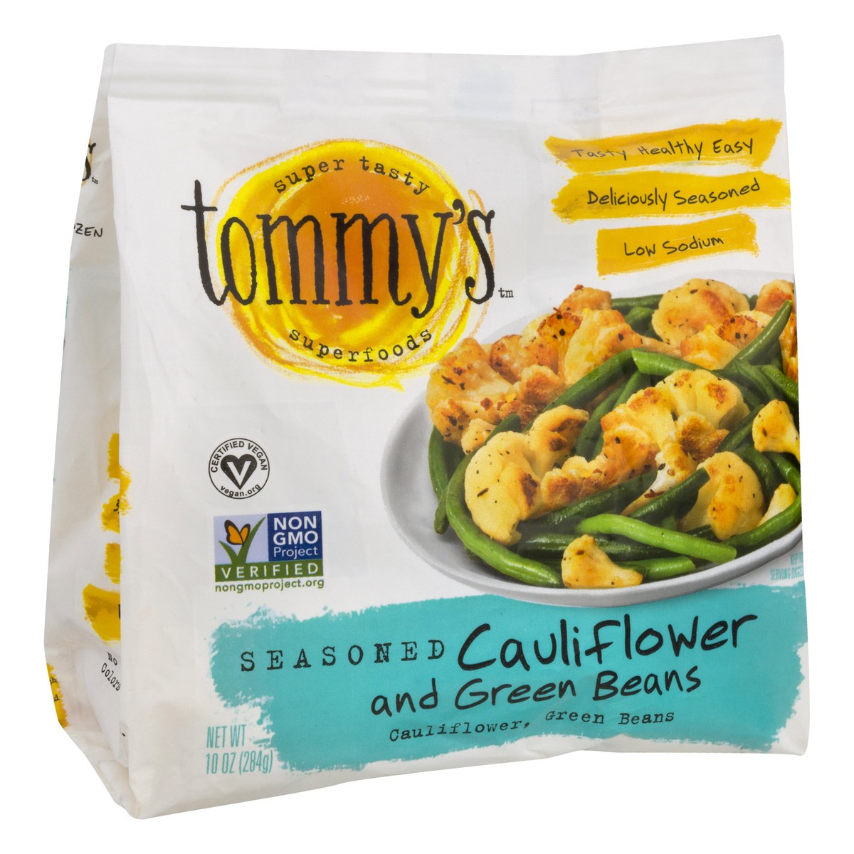 slide 7 of 9, Tommy's Vegan Seasoned Cauliflower and Green Beans 10 oz, 10 oz