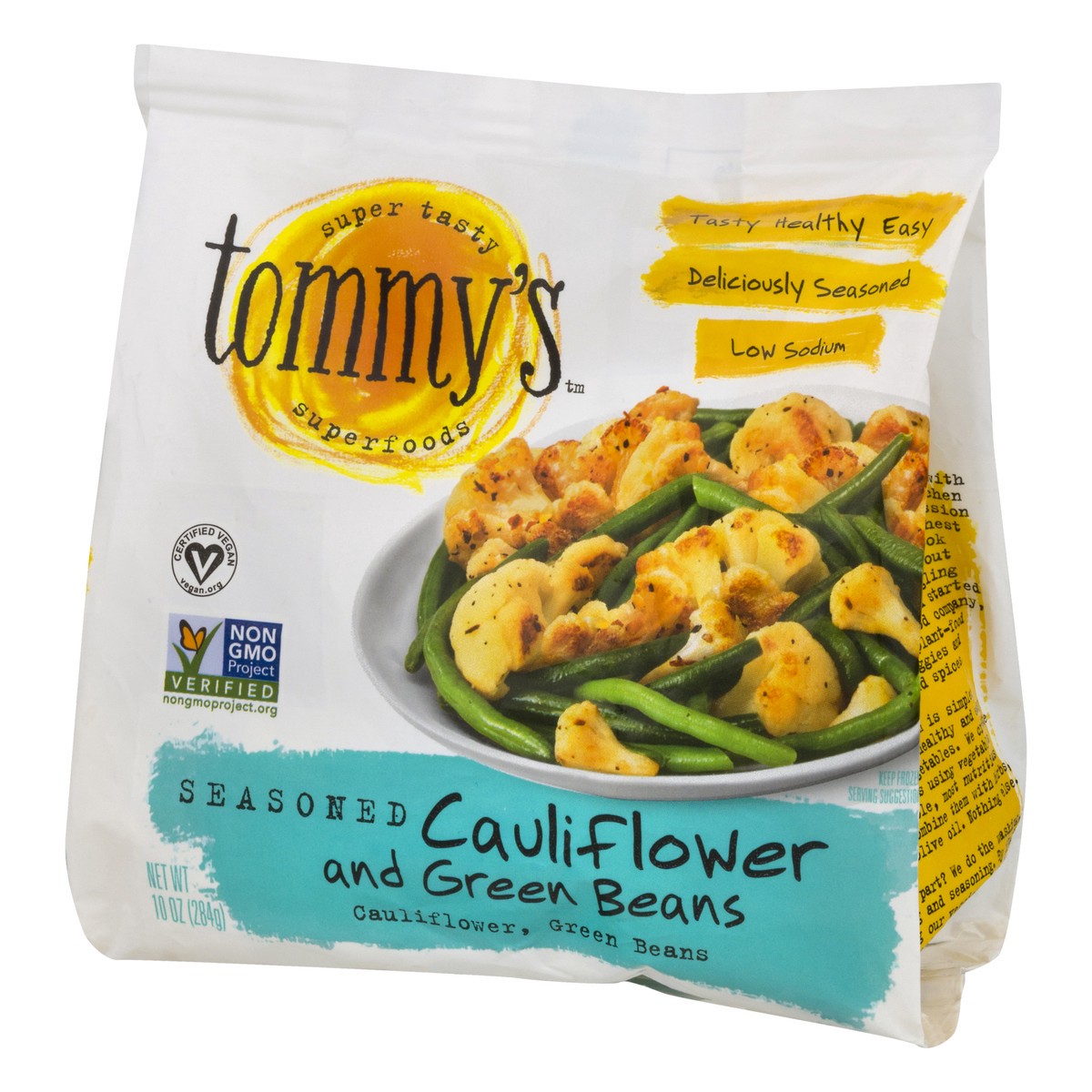 slide 9 of 9, Tommy's Vegan Seasoned Cauliflower and Green Beans 10 oz, 10 oz