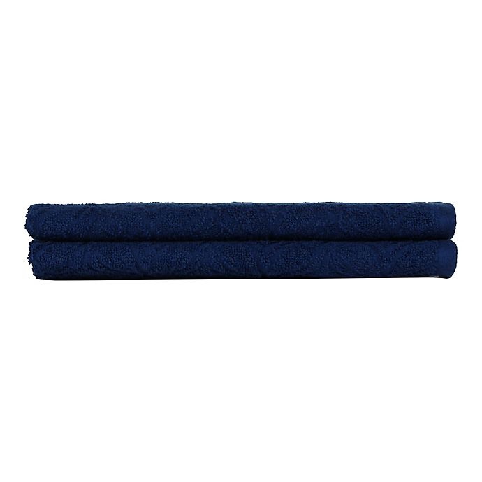 slide 3 of 5, Freshee Solid Kitchen Towels - Navy, 2 ct