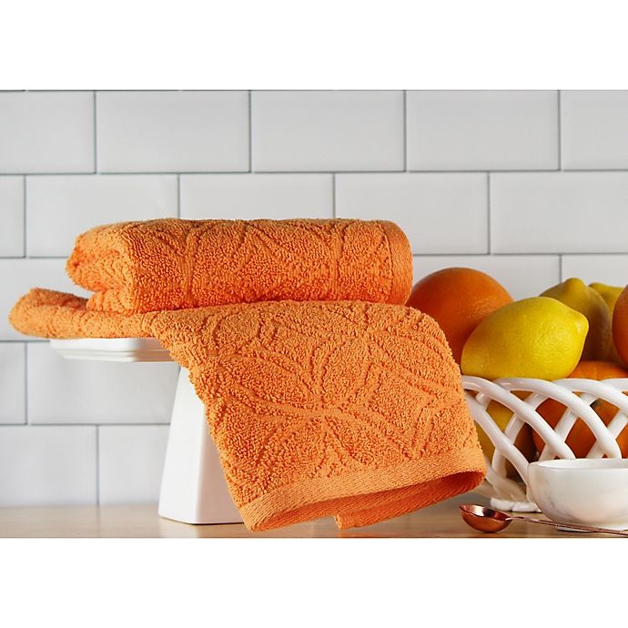 Freshee Solid Kitchen Towels Orange 2 ct Shipt
